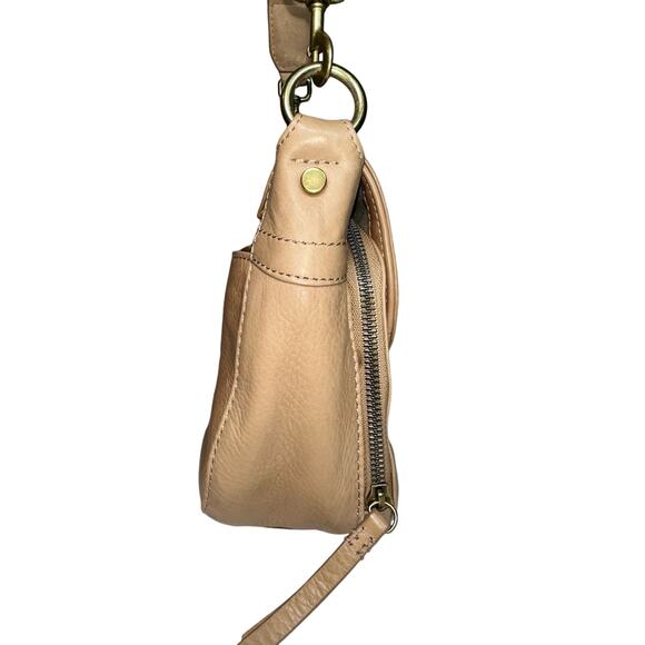 American Leather Co Marino Crossbody Bag With Two Straps In Vachetta Camel EUC - Picture 4 of 14